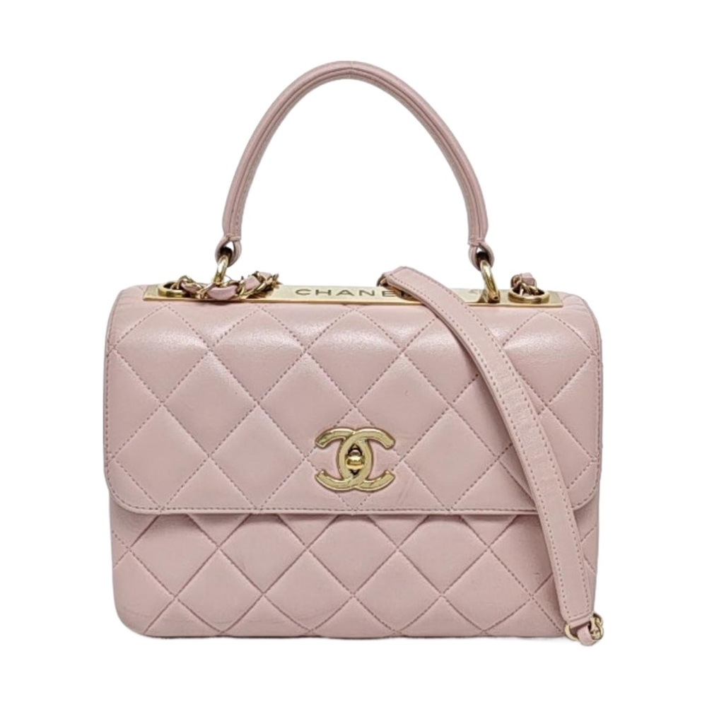 Chanel Small Pink Lambskin Trendy CC Top Handle Bag